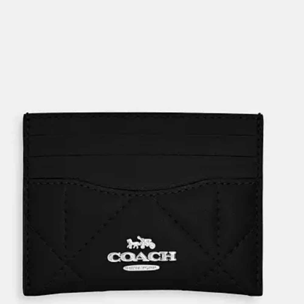 Slim Id Card Case With Puffy Diamond Quilting